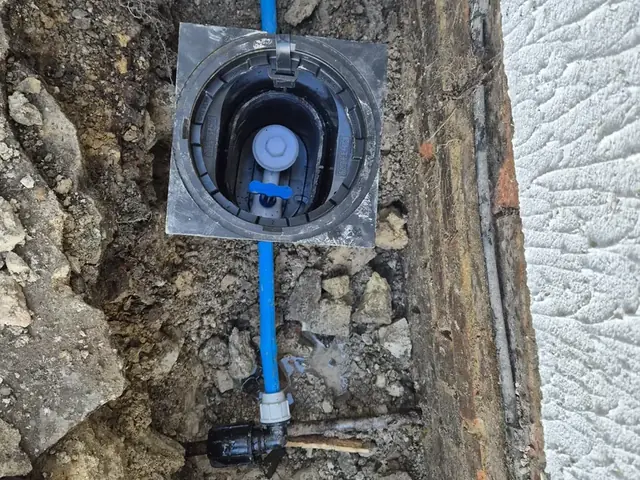 Boundary box and stopcock fitted to a new supply pipe