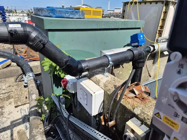 Water main and boundary connection in a trench