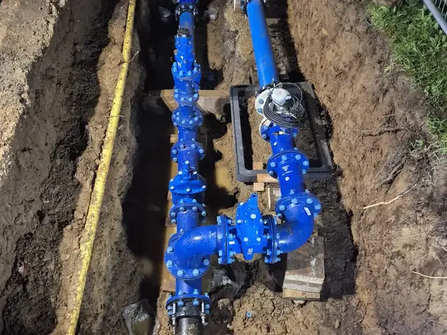 New water mains pipework and fittings